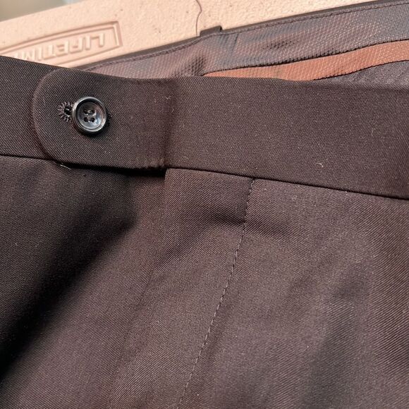 Caravelli Collezione Black Flat Front Dress Pants 48/38 NWT - Picture 7 of 12